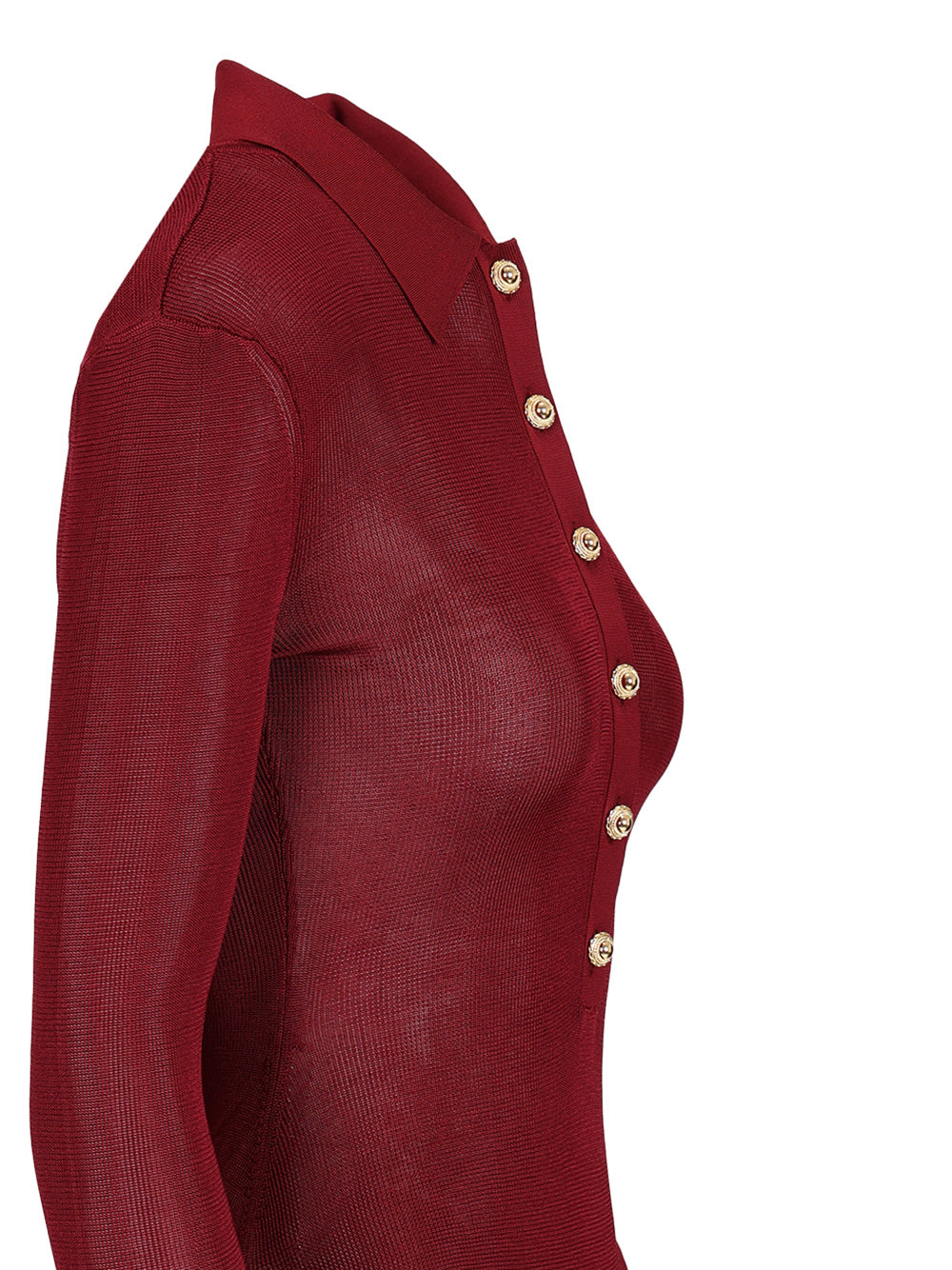 Self-Portrait Viscose Knitted Bodysuit Knitwear - Bordeaux | 868e19151a971e7bbce84429d1b170f4fbcb26e0