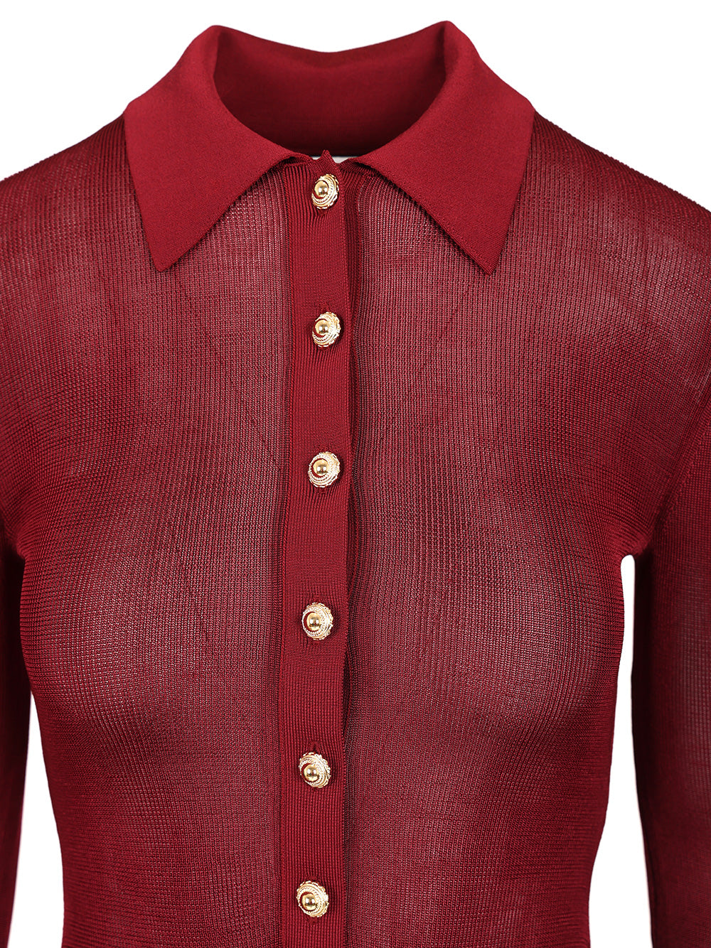 Self-Portrait Viscose Knitted Bodysuit Knitwear - Bordeaux | ca63c6212b9a0d884e664522682b00078052848e