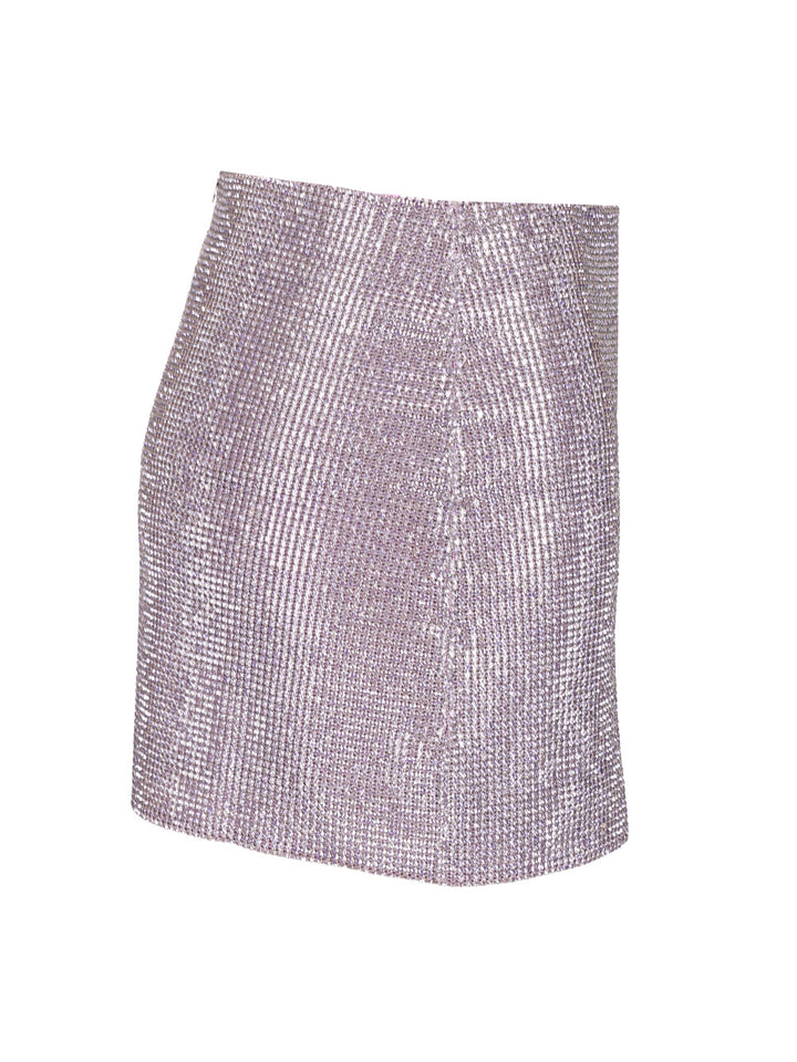 Self-Portrait Metallic Mesh Skirt Skirts - Violet | b02455a8ae8371916d22c63c5a7a335255fde831