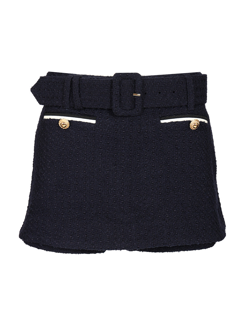Self-Portrait Bouclé Culottes Skirts - Blue | 2a8b62985d65217958fbb1f09b6372d2340636f4