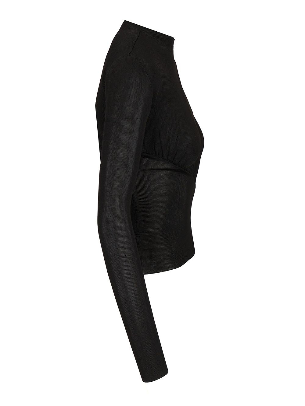 Self-Portrait Viscose Knit Top Tops - Black | 5097d36556a1216e68f442566a345b15b97b29e1