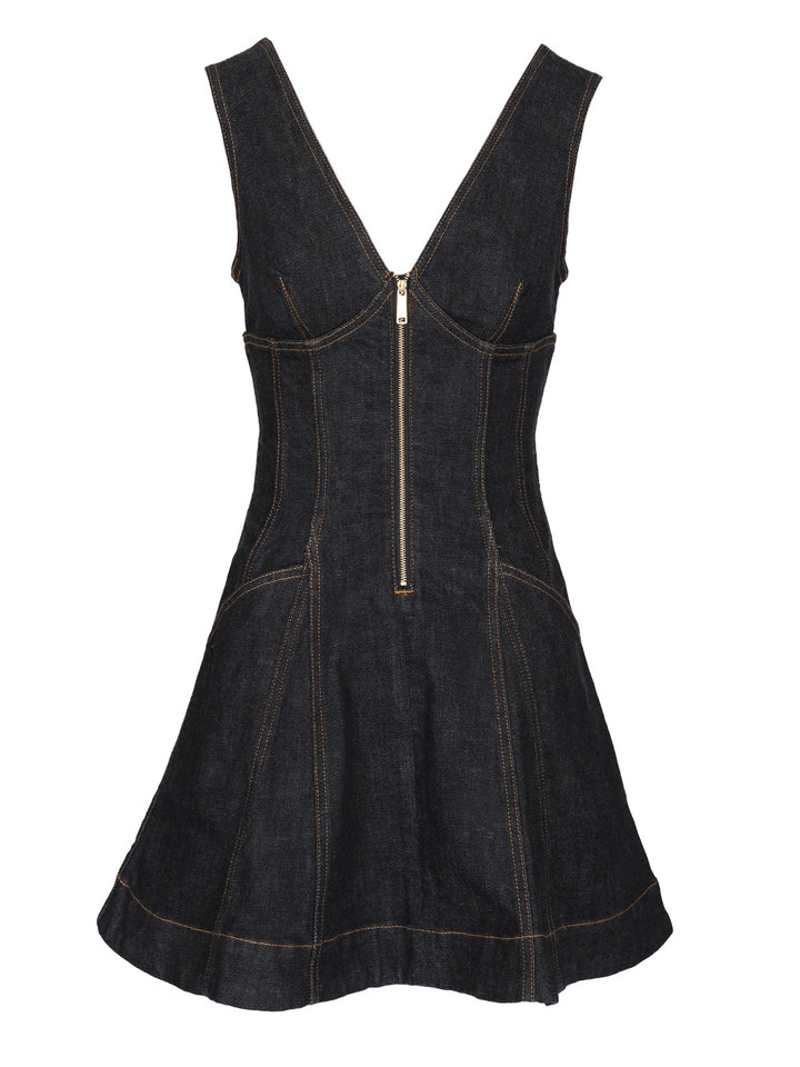Self-Portrait Mini Denim Dress Dresses - Blue | 684ac42ea789f93be9dbba091082ea4d61862c67
