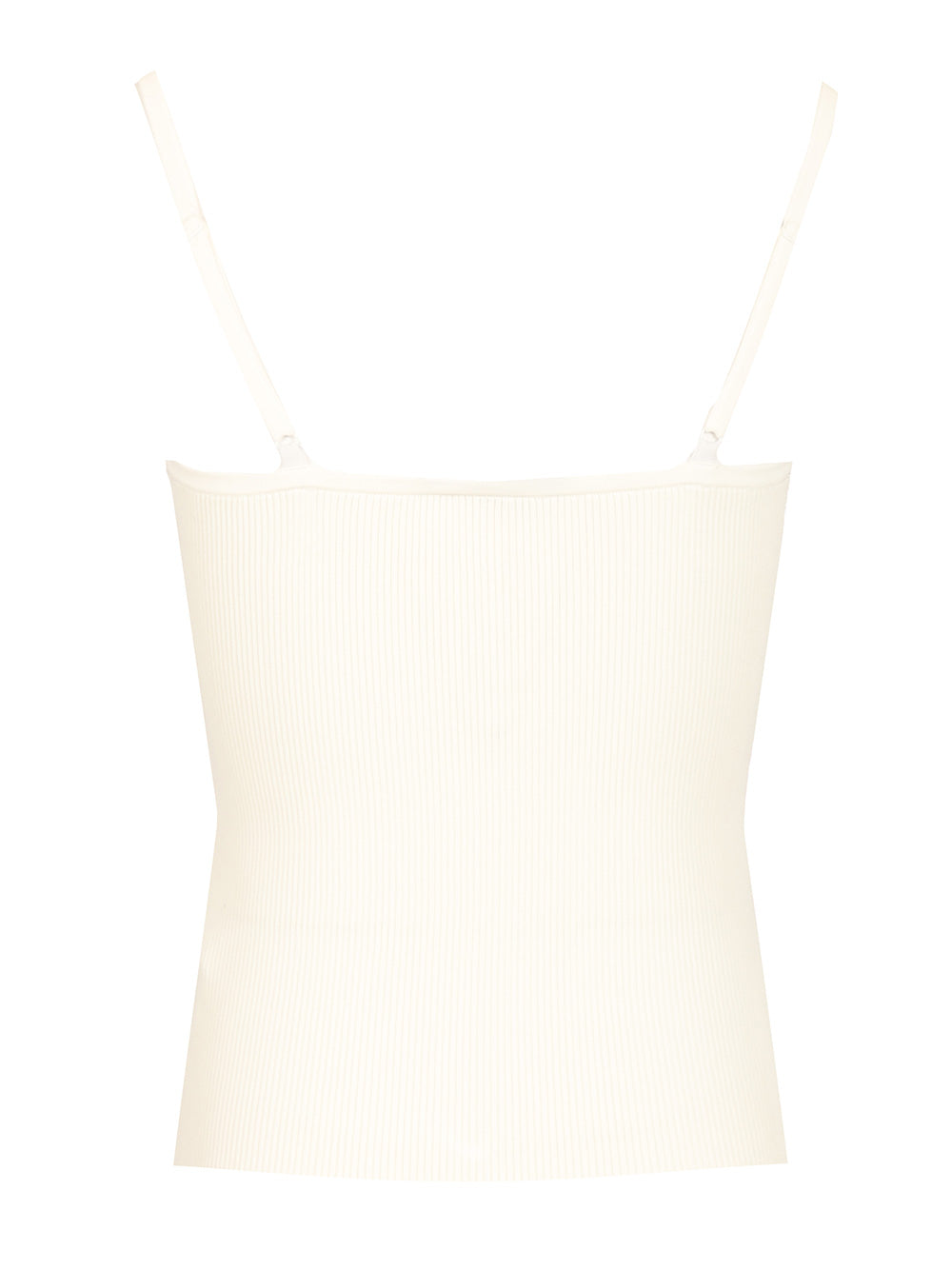 Self-Portrait Lace Rib Knit Top Tops - White | 64ed5e5978e6b161fe2349611f5e7da1cc1eeca6