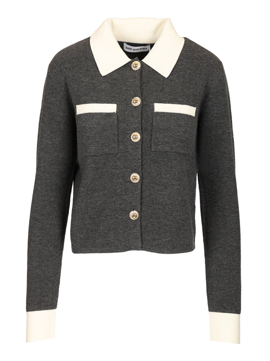 Knit Cardigan Knitwear Grey