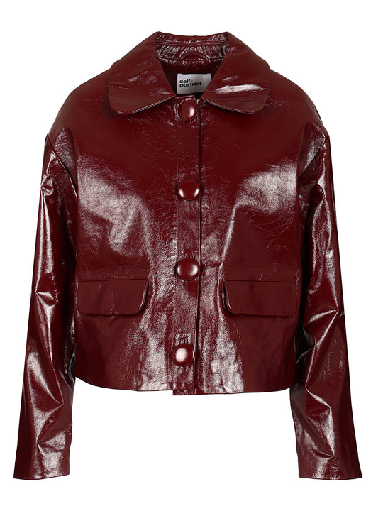 Patent Leather Jacket Jackets Bordeaux