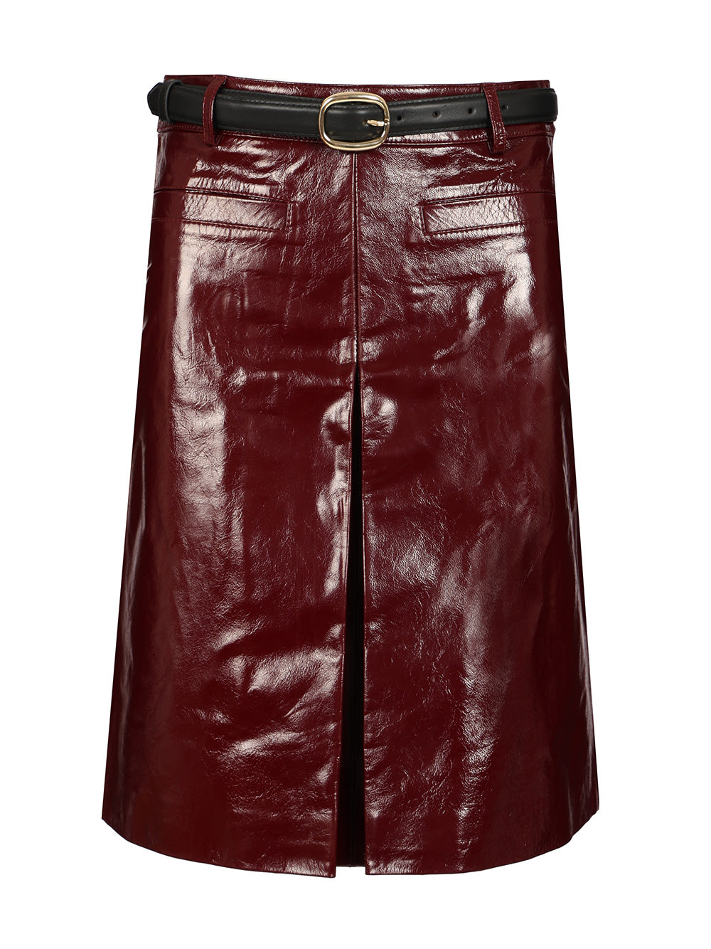 Self-Portrait Mini Skirt In Patent Leather Skirts - Bordeaux | 48b172151e0fa4c02907104ec858d5ebfe00cb20