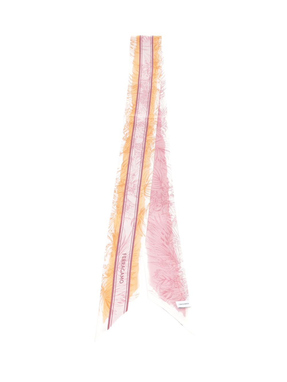 Ferragamo Gravure Print Bandeau Scarves And Foulards - Orange | f7c0eaa4ccc7d162c33ec7ea8c29aaab5e3fca77