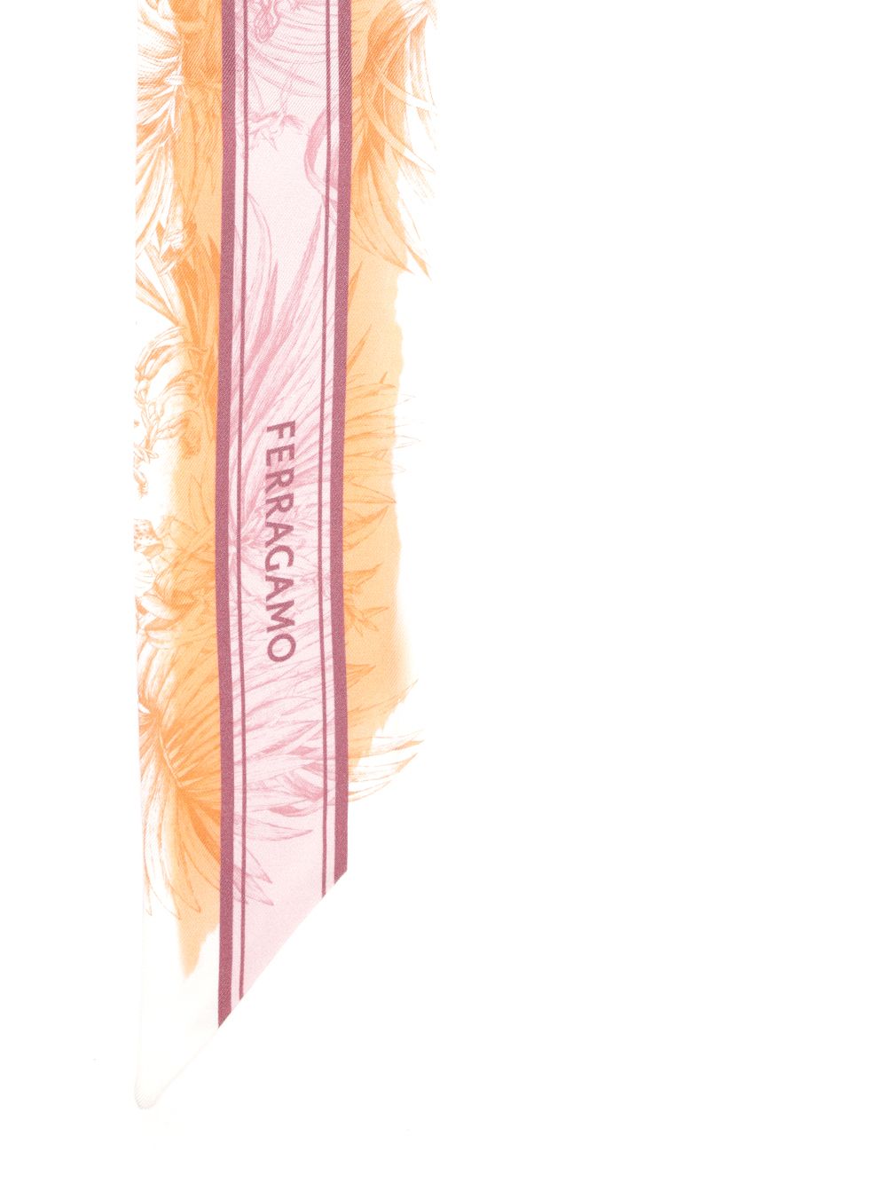 Ferragamo Gravure Print Bandeau Scarves And Foulards - Orange | ec1de3e297bb3645dc3979867e653595b66eca48