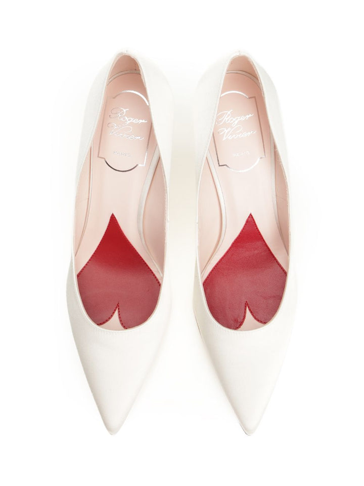 Roger Vivier Jewel Heel Pumps - White | 39c52cb314887c9a89aa7ec36f77e6ba7e89d816