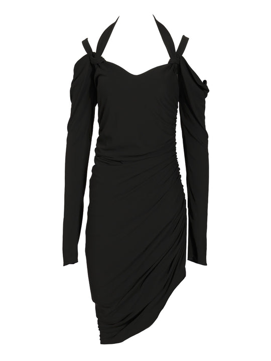 Crepe Midi Dress Dresses Black