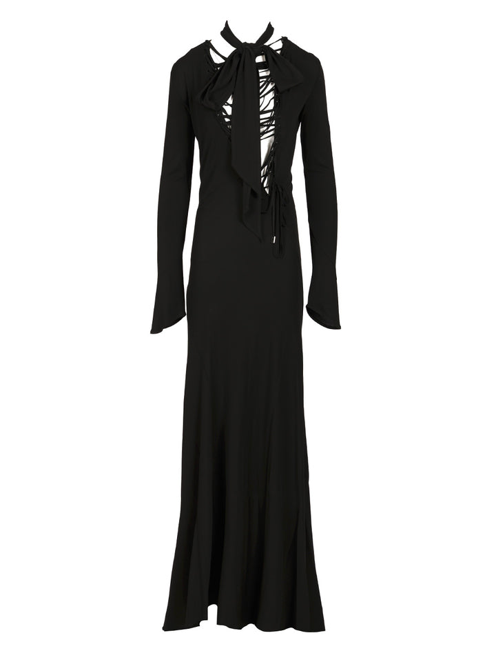 The Attico Crepe Midi Dress Dresses - Black | 3bcb7af3a72b5bf20c5472b350fe38a5441679df