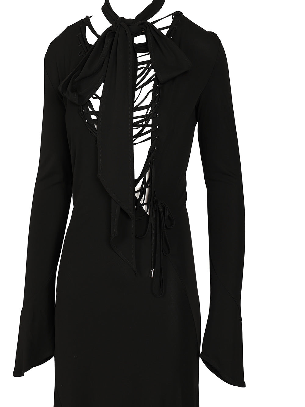 The Attico Crepe Midi Dress Dresses - Black | f609e5f967117a9a3f1fd398d2a8d0f0521814f6