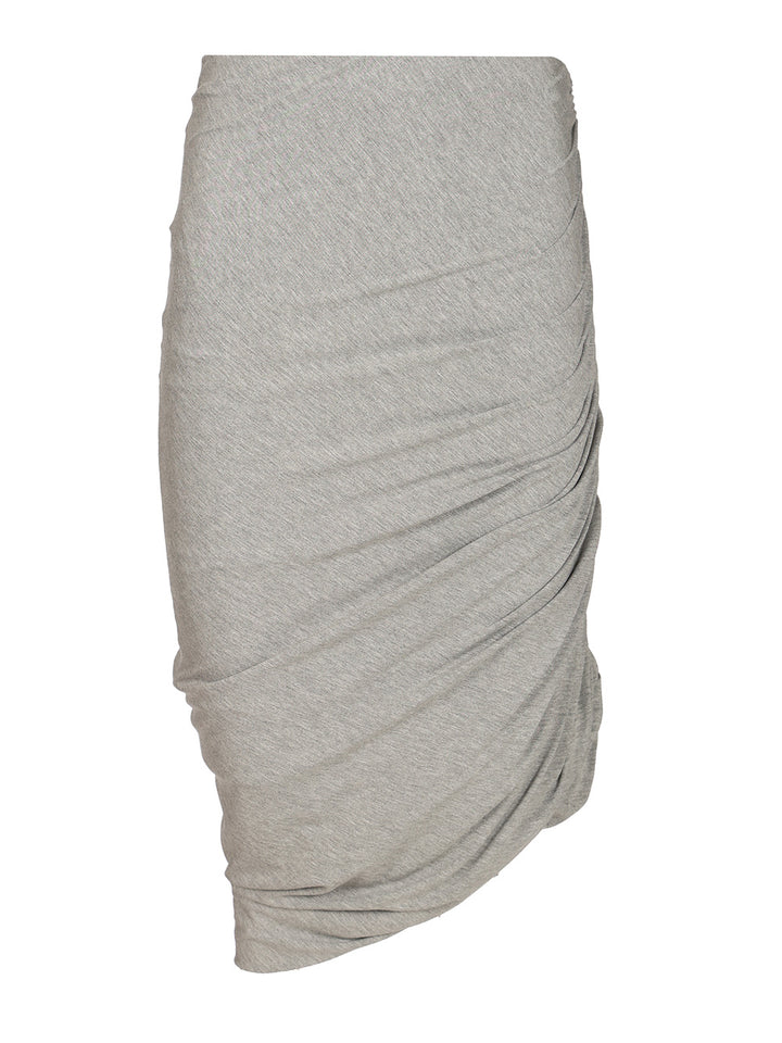 The Attico Gathered Midi Skirt Skirts - Grey | 065407373e44e105e43fd8e5eecaabef0bb6d8ce