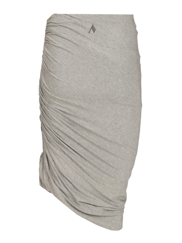 The Attico Gathered Midi Skirt Skirts - Grey | 647495a281dd35e12ca0a71acdee39aa3455d18e