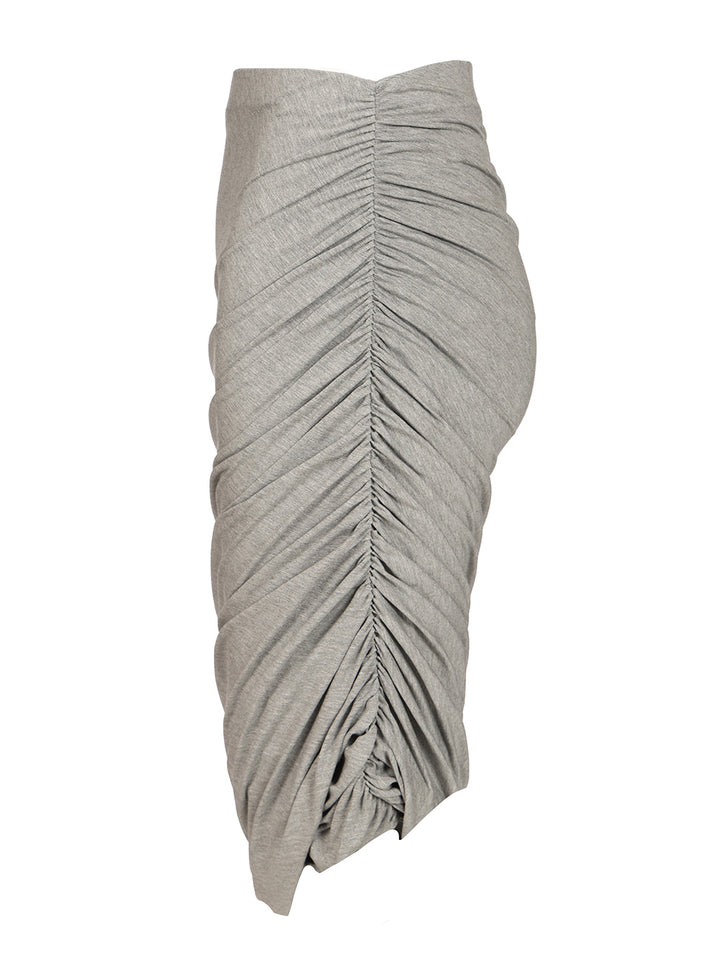 The Attico Gathered Midi Skirt Skirts - Grey | 8a68d1b6f73e349dd3550e132ec24da49da8b7dd