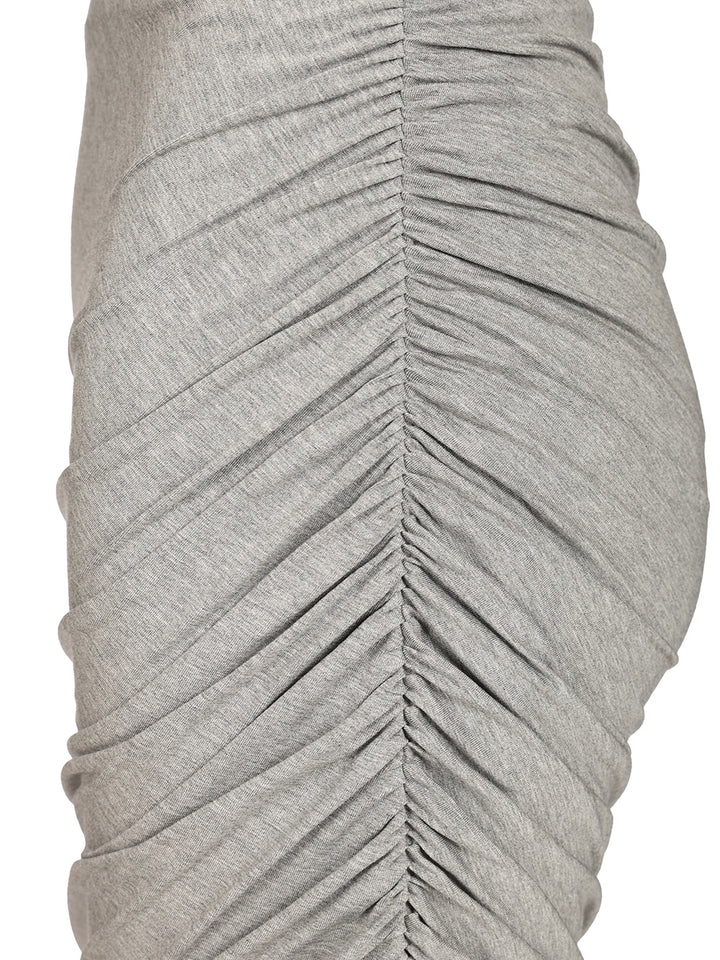 The Attico Gathered Midi Skirt Skirts - Grey | bbd570b5c47671127564be255f982f34526b046f