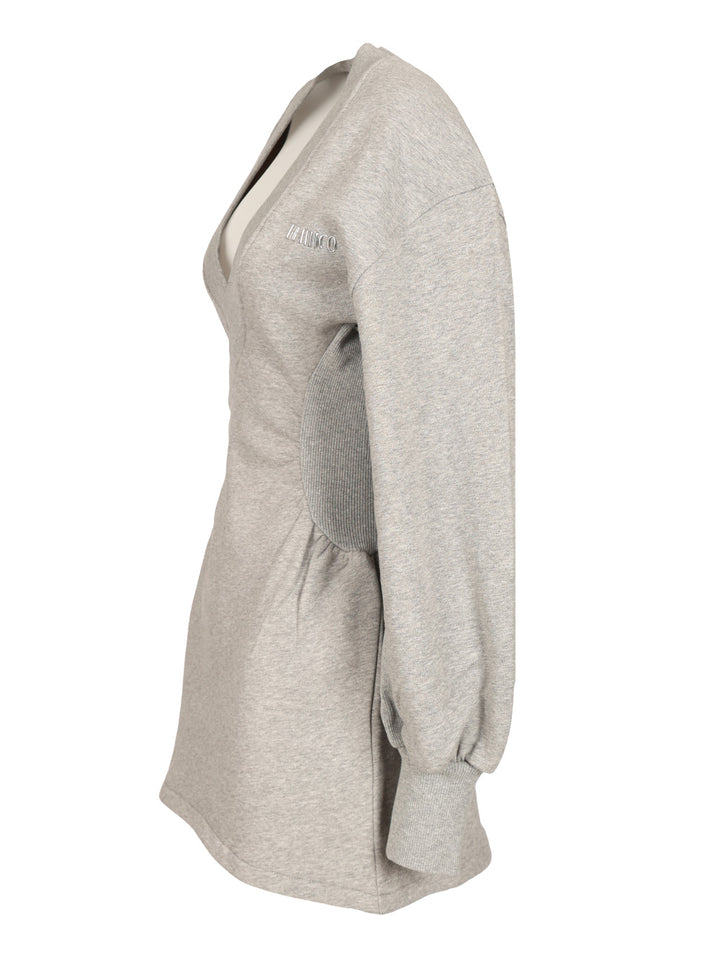 The Attico American Fleece Mini Dress Dresses - Grey | e362205dd69d3e0bba182d4a42ee51be379404a5