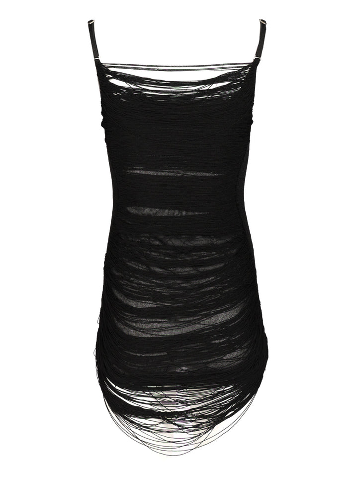 The Attico Fringe Mini Dress Dresses - Black | 700dcba059d18976b77de3651539224ec37fa585