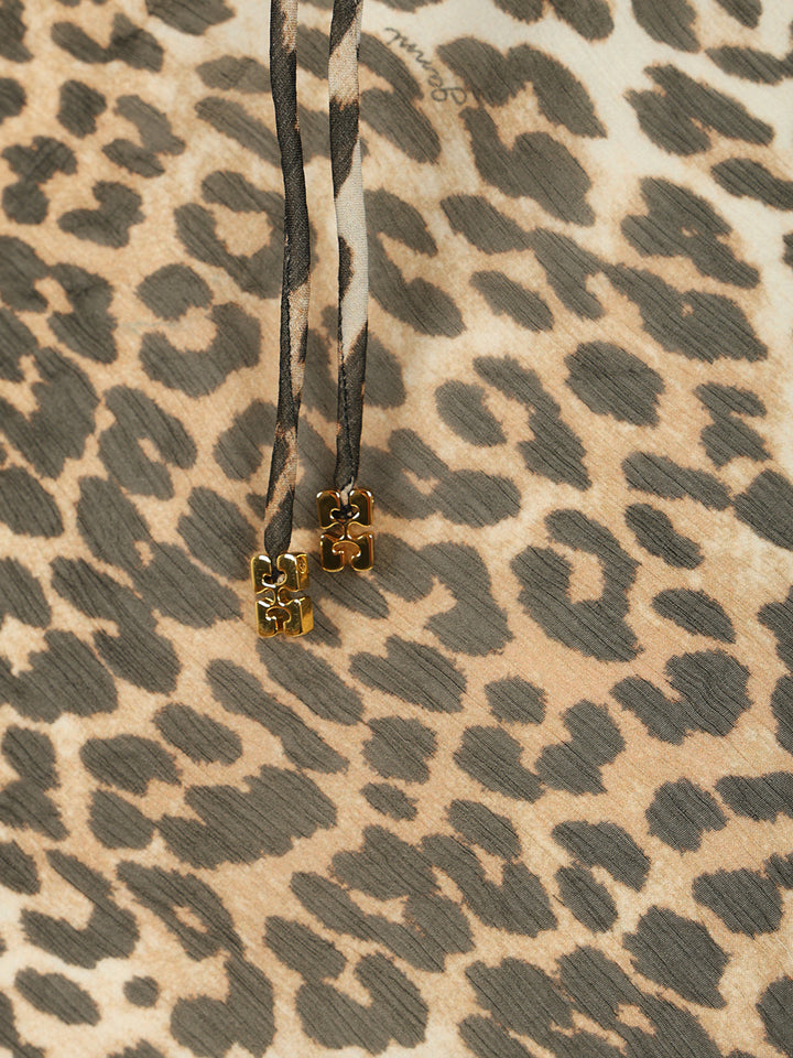 Ganni Long Leopard Dress Dresses - Animalier | dbc200f2d11ab1bda972d41adf16b56b9d10286f