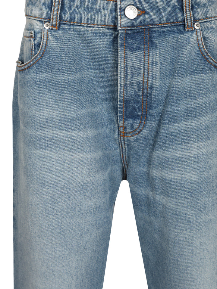 Ami Wide Leg Denim Jeans - Blue | 0baf4ecf7b304c312c052aa1c10efcc20160dba9