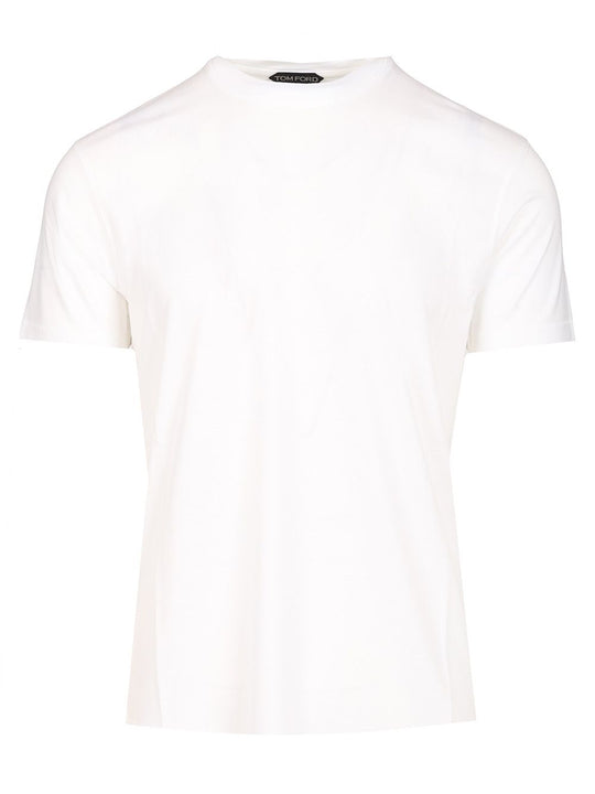 Lyocell Cotton Short Sleeve Crewneck T-Shirt White