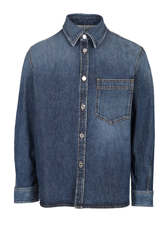Faded Denim Shirt Jeans Blue