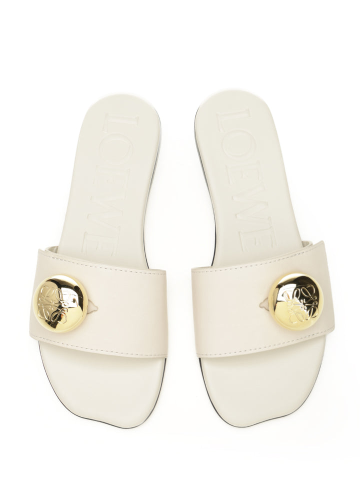 Loewe Pebble Sandals - White | 819778fb24245e5e10fe4bcf1f5adadb4f12d11d