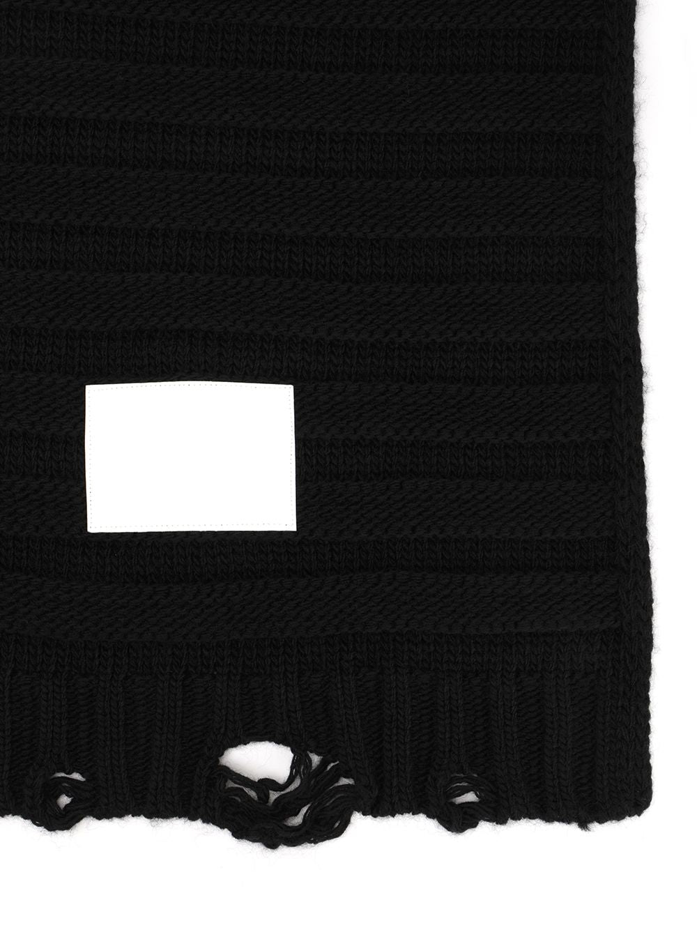 Mm6 Maison Margiela Wool Blend Scarf Scarves And Foulards - Black | 9c4ffec5f224f5f1213c043ddc6a508fcbb6c10e