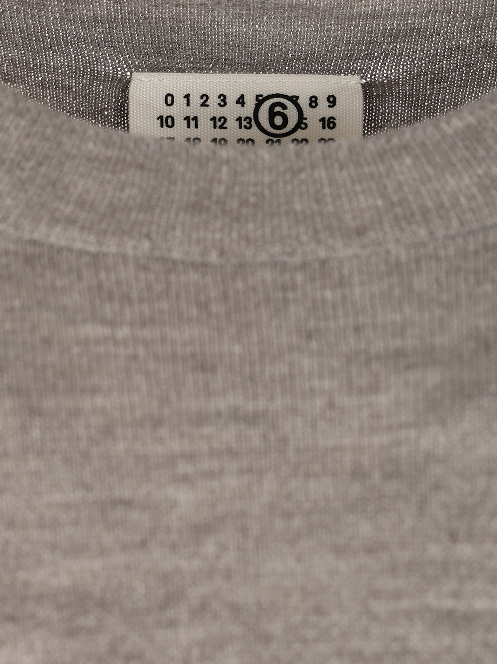 Mm6 Maison Margiela Crewneck Sweater With Patches Knitwear - Grey | 2971e70f09f3dee061a6200987df58a4bd82746b