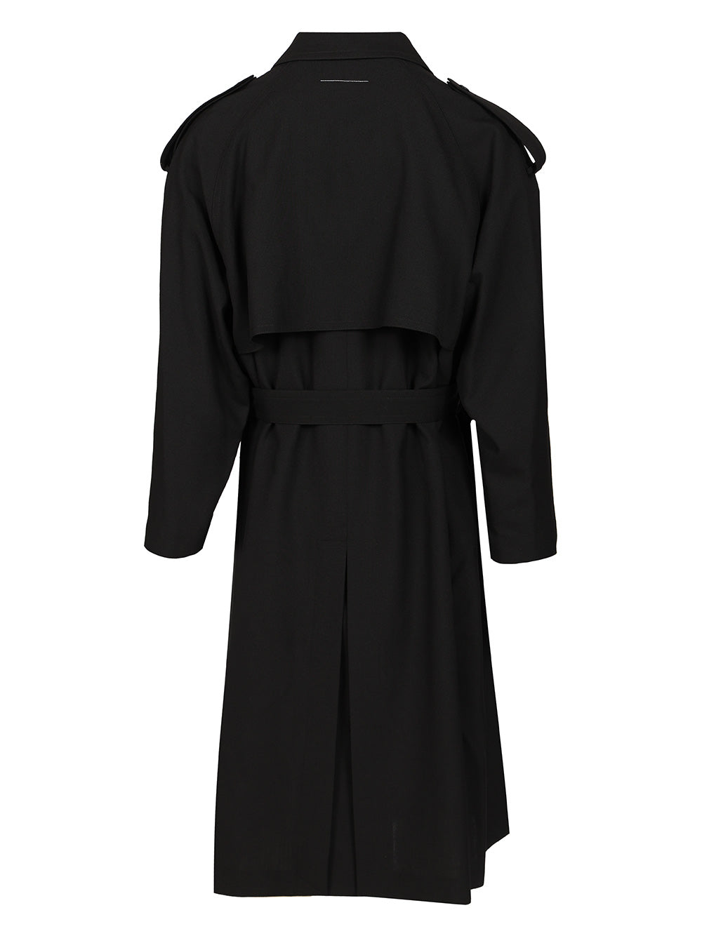 Mm6 Maison Margiela Wool Trench Coat Coats - Black | 6c46a0efe1b4aa1c46c5f9bf87b31bdb0c9679be