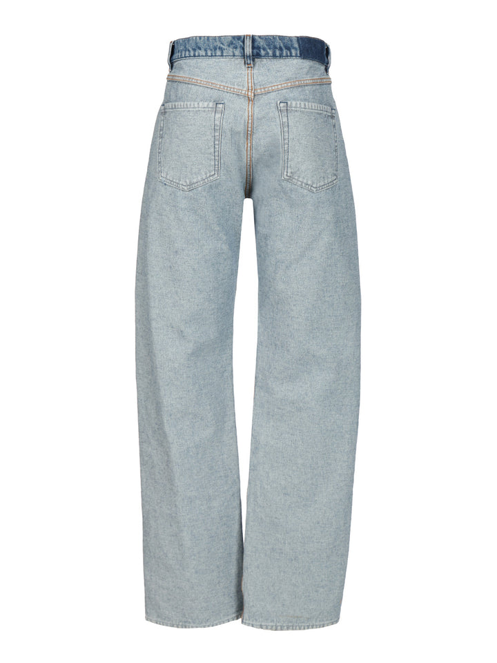 Mm6 Maison Margiela Straight Leg Denim Jeans - Blue | 9250cdd56dfc1b30ce96a9cc42d09d1fd2cae45b