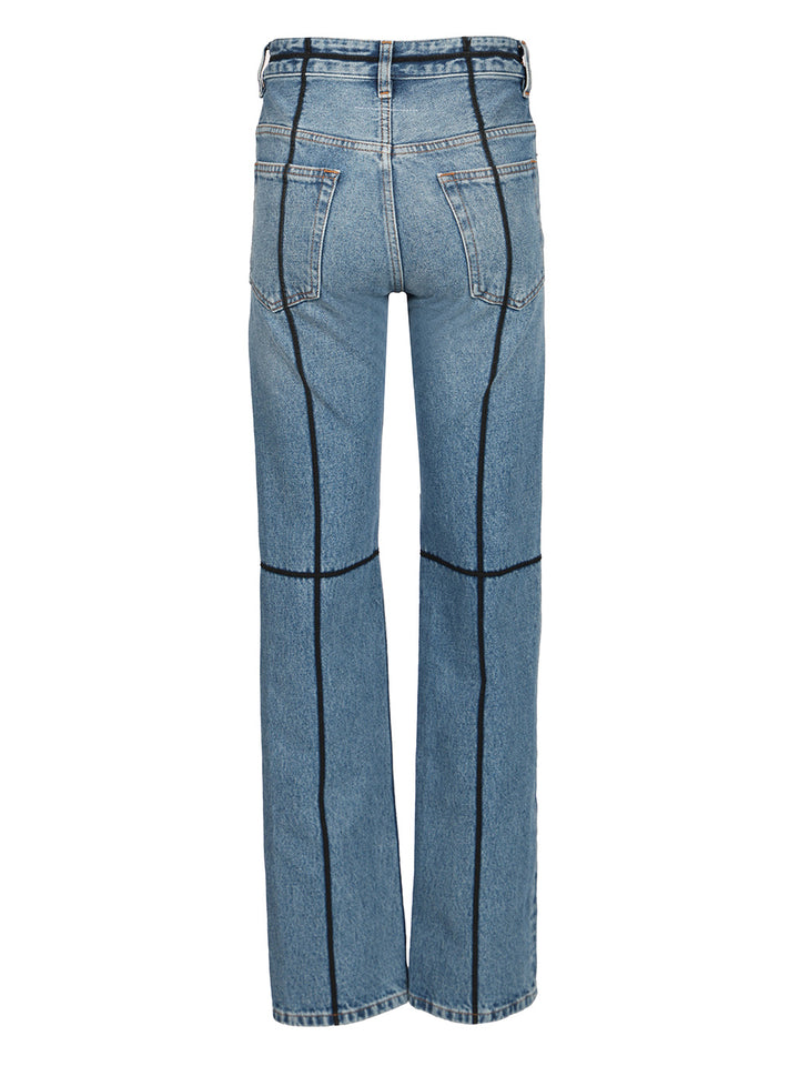 Mm6 Maison Margiela With Contrast Stitching, Jeans - Blue | 475125032fcc164d6176fa26c084c410f761758c