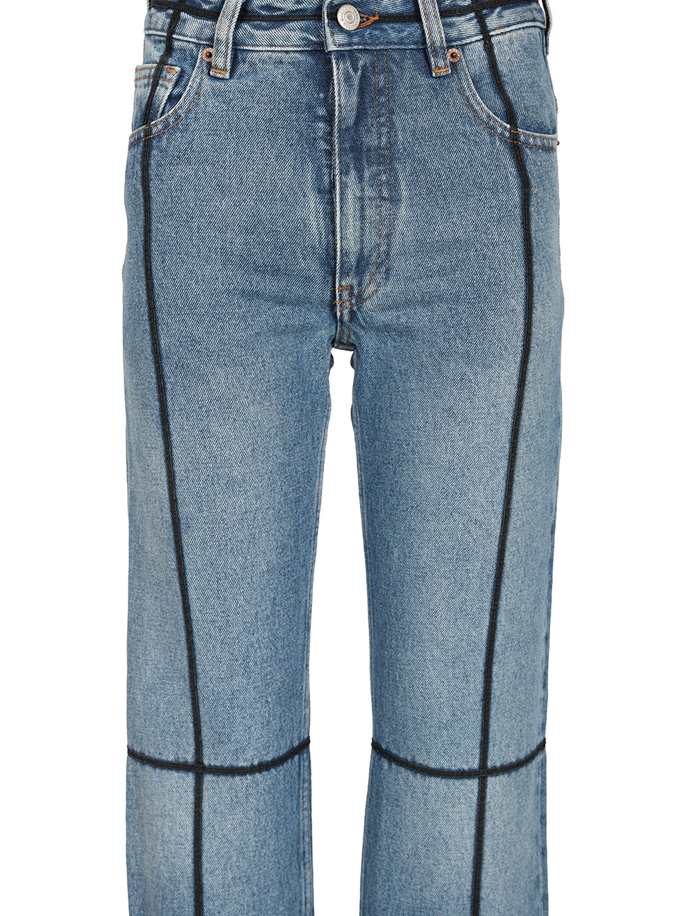 Mm6 Maison Margiela With Contrast Stitching, Jeans - Blue | 424522267268289e441446e6c0ae9ff88094bc1d