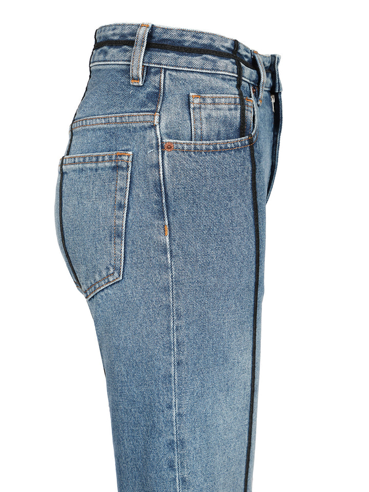 Mm6 Maison Margiela With Contrast Stitching, Jeans - Blue | 51cf2727c94e1703af9a3a0352966c2269d50c0a