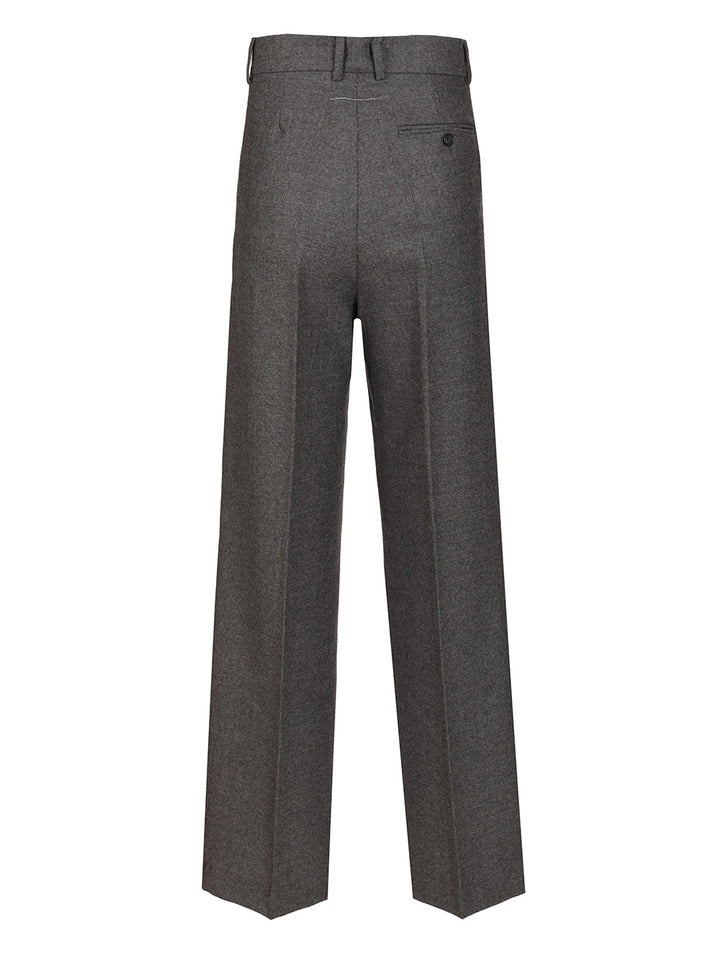 Mm6 Maison Margiela Wool Pleated Trousers - Grey | 712c47f4547136394f268d3c5f10f820aff9b9da