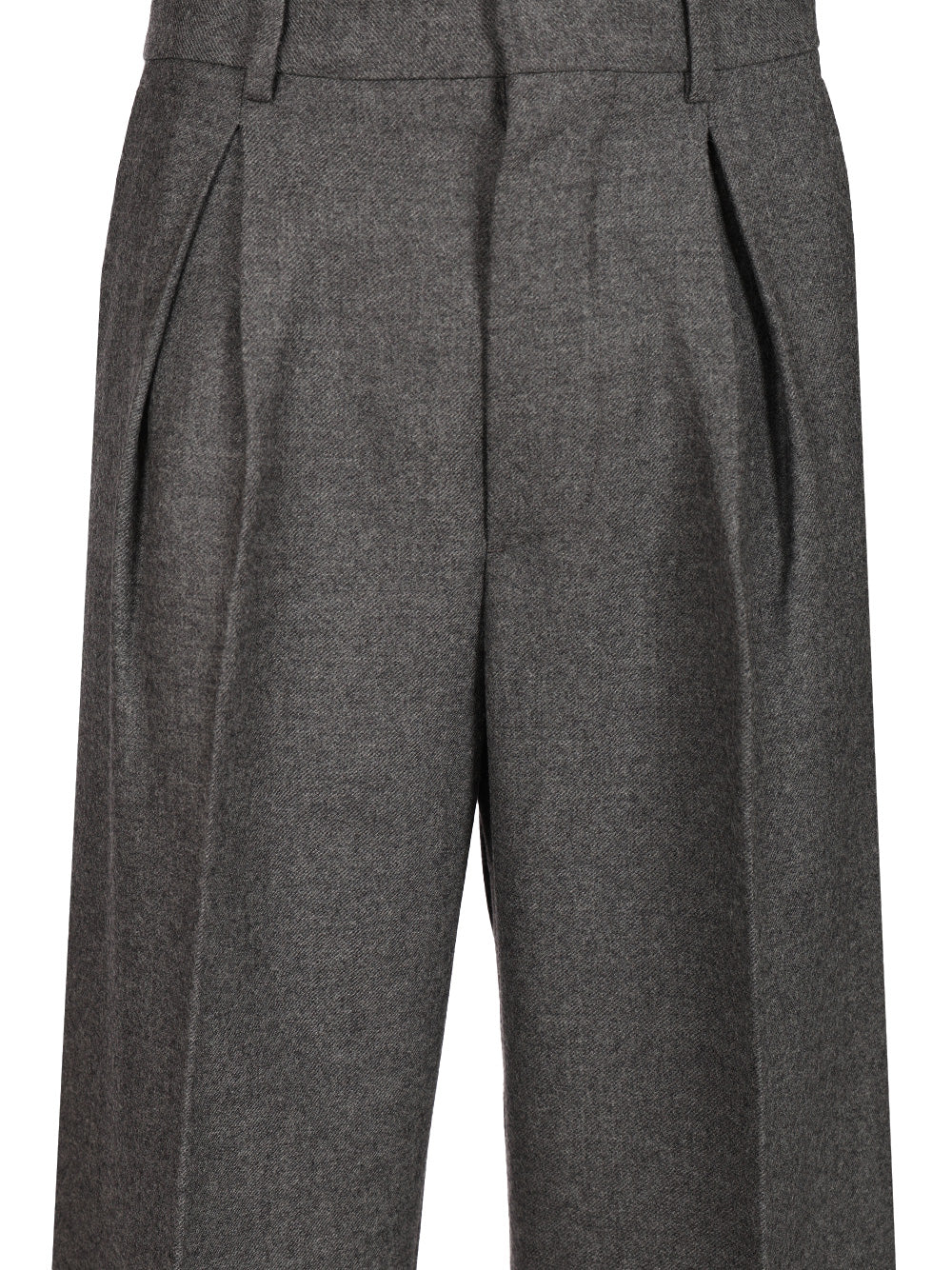 Mm6 Maison Margiela Wool Pleated Trousers - Grey | 2650f85de1670c9c0af40f8fb2b2fb93d0d38adb