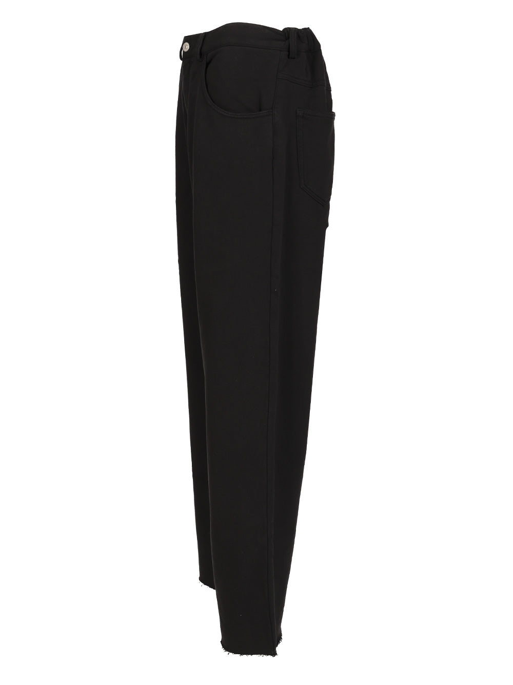 Mm6 Maison Margiela Wide Cotton Trousers - Black | 1b6e6e16a710d9486f5b50eb940ccc5d6e58f1f4