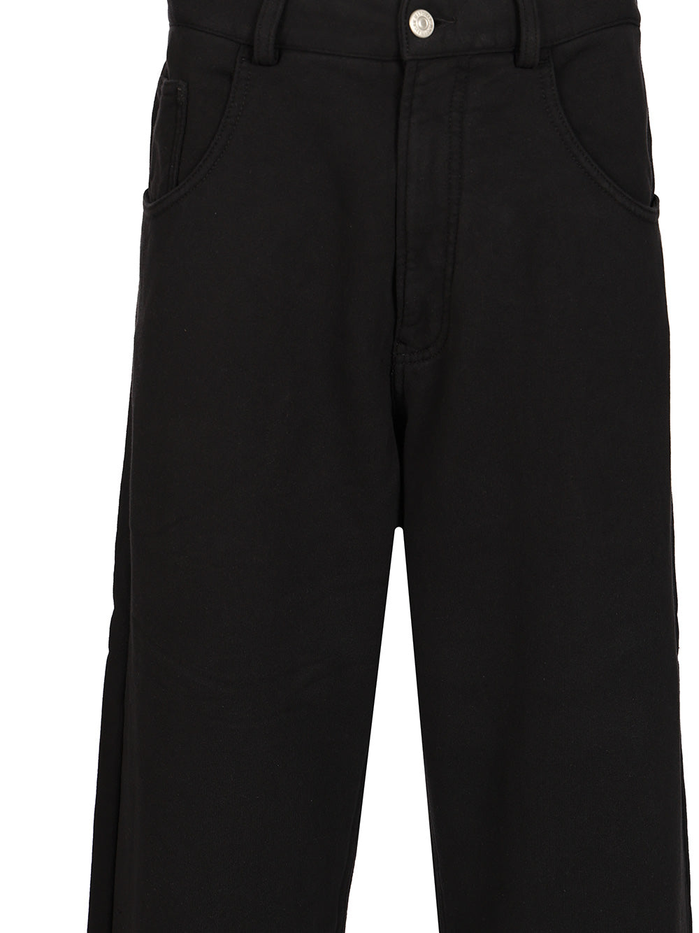 Mm6 Maison Margiela Wide Cotton Trousers - Black | 74f99c1eded3cb463840be6d0a05356cafbc458a