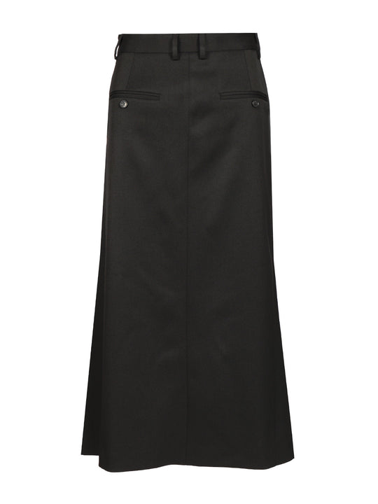 Back-To-Back Midi Skirt Skirts Black