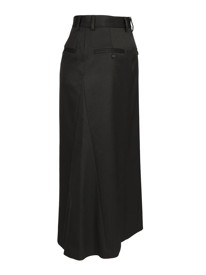 Mm6 Maison Margiela Back-To-Back Midi Skirt Skirts - Black | 26b293098ea8462ac9b4af73b03b6958255ecaec