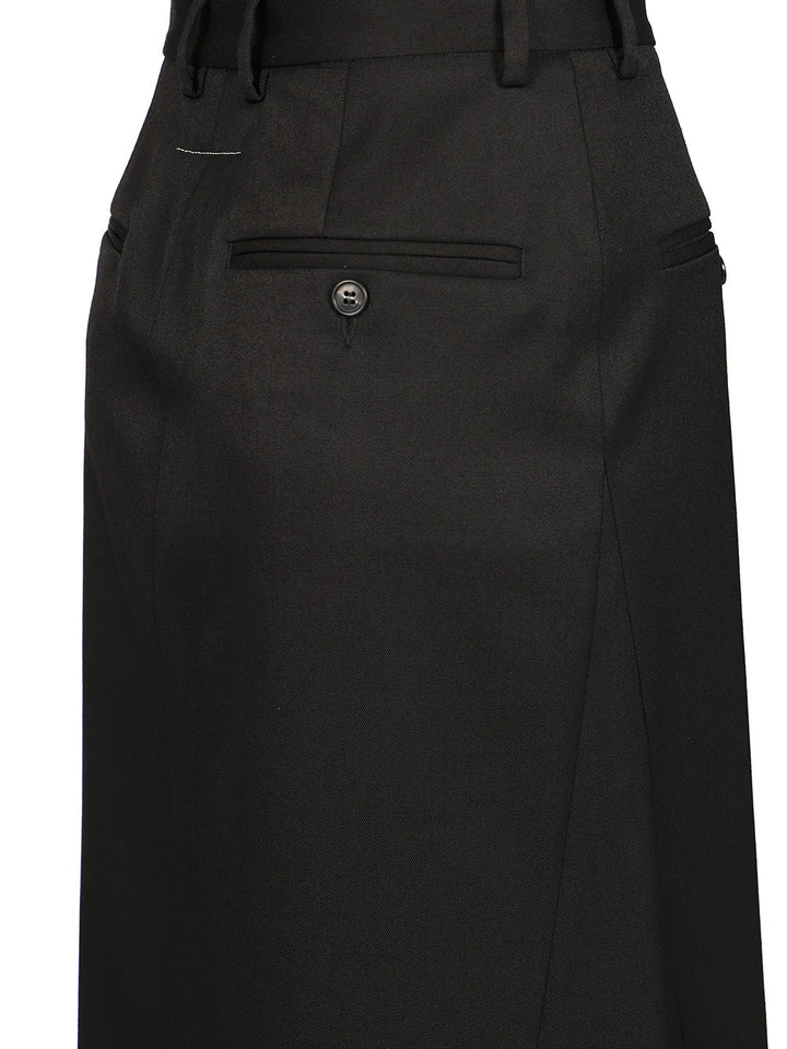 Mm6 Maison Margiela Back-To-Back Midi Skirt Skirts - Black | 21c826cfe213b0ba0429882442f8f22bd95b5528