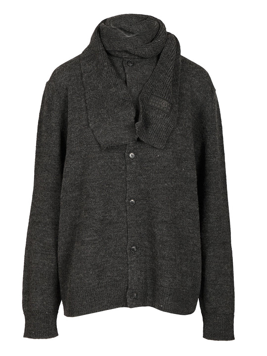 Wool Blend Cardigan Knitwear Grey