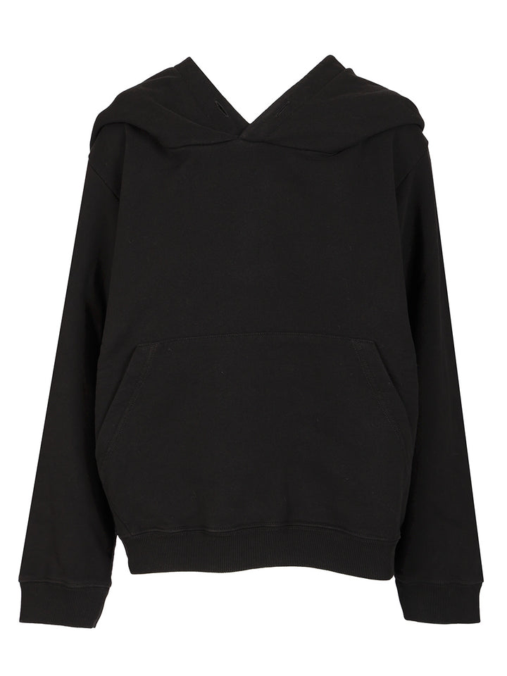 Mm6 Maison Margiela Oversized Cotton Hoodie Sweatshirts - Black | 9f9f15e03f5fe0119199c85447e4da2ee2c5fb30