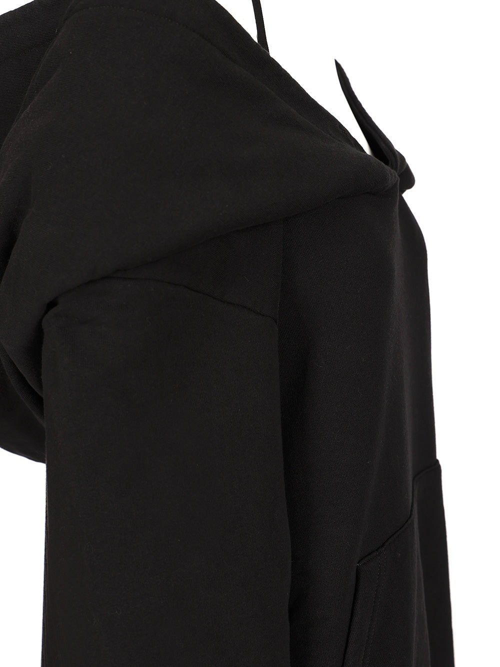 Mm6 Maison Margiela Oversized Cotton Hoodie Sweatshirts - Black | d800a923a0c8cccfa8ab8a90dd548465c9e467fa