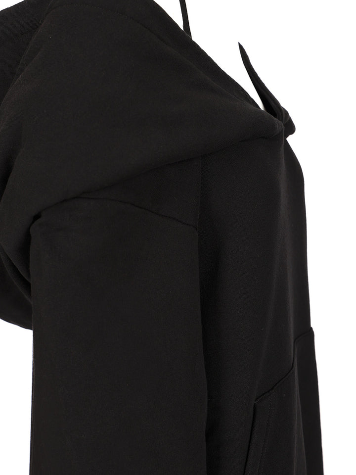 Mm6 Maison Margiela Oversized Cotton Hoodie Sweatshirts - Black | d800a923a0c8cccfa8ab8a90dd548465c9e467fa