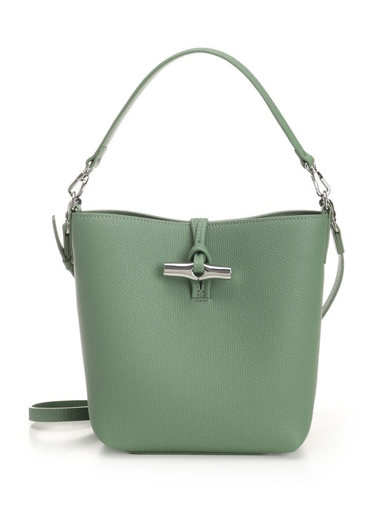 Le Roseau Leather Xs Bucket Bag Handbags Green