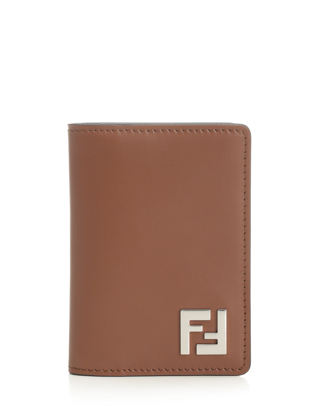 Fendi Vertical Ff All Over Card Holder Wallets - Brown | c8d1cdd4f2e0262d11f59078853b16ca7ec06f50