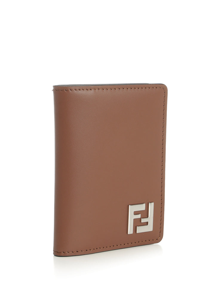 Fendi Vertical Ff All Over Card Holder Wallets - Brown | 238decc30f162f3a1619cdc12d522cd6c4c016c9