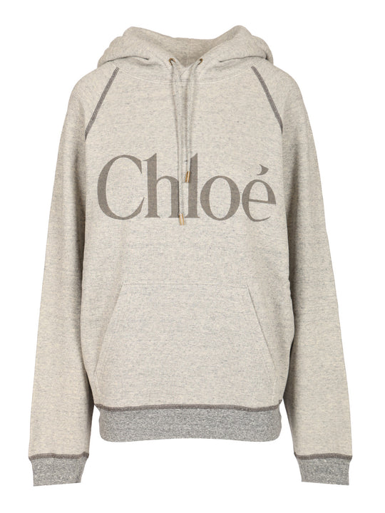 Oversized Logo Hoodie Sweatshirts Grey