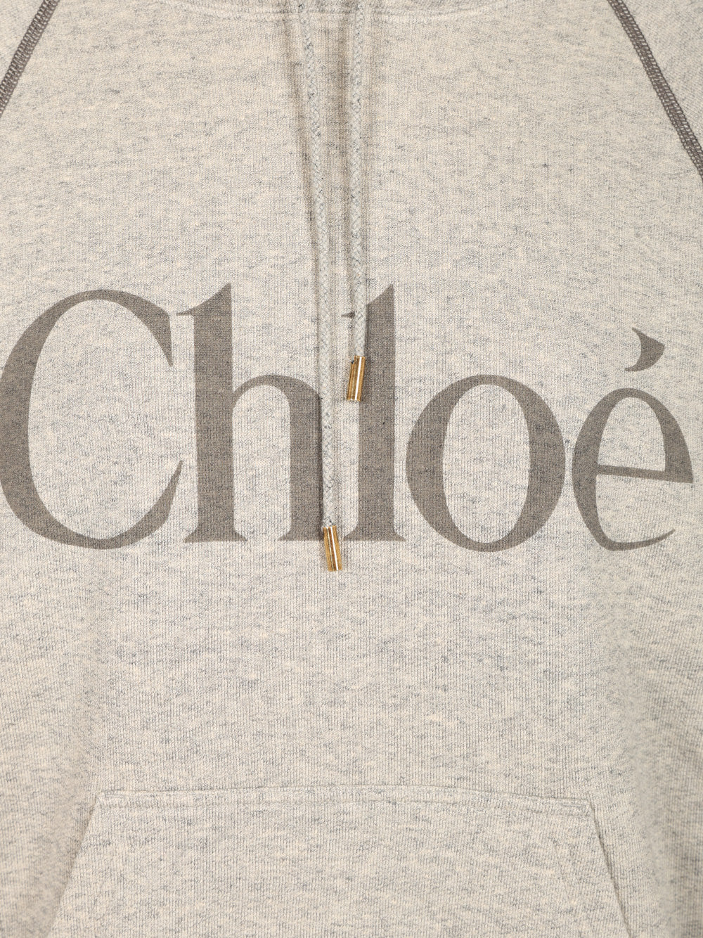 Chloe' Oversized Logo Hoodie Sweatshirts - Grey | 2d7b28122b0b8161a7eb39bfd4177c150a11655a